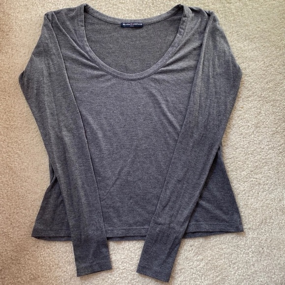 *4/$24* Brandy Melville Dark Grey Long Sleeve - Picture 6 of 8